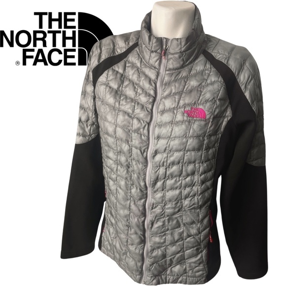 The North Face Jackets & Blazers - The North Face Womens Small Momentum ThermoBall Hybrid Jacket Mid Silver/Black
